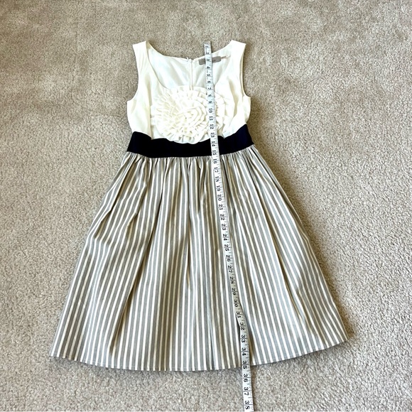ANTHROPOLOGIE BURLAPP Sleeveless Striped Rosette Fit & Flare Dress—SZ. XS - Picture 14 of 16